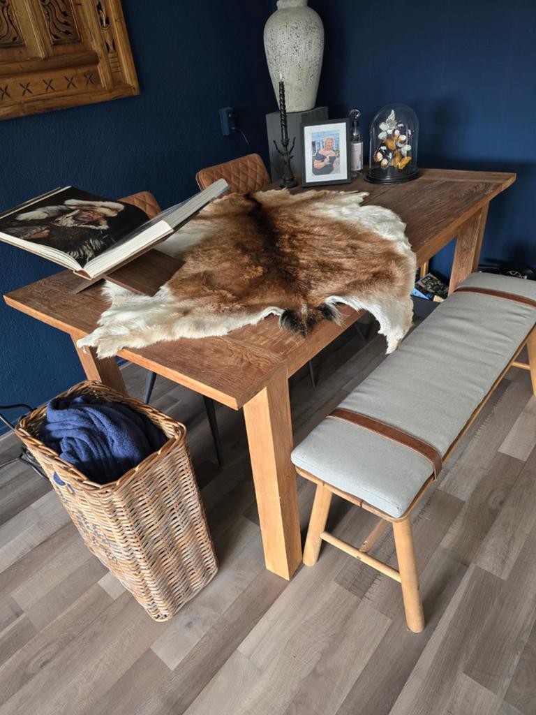 Eettafel Teak, of buitentafel, Huis en Inrichting, Tafels | Eettafels, Ophalen of Verzenden, Gebruikt, Rechthoekig, 50 tot 100 cm