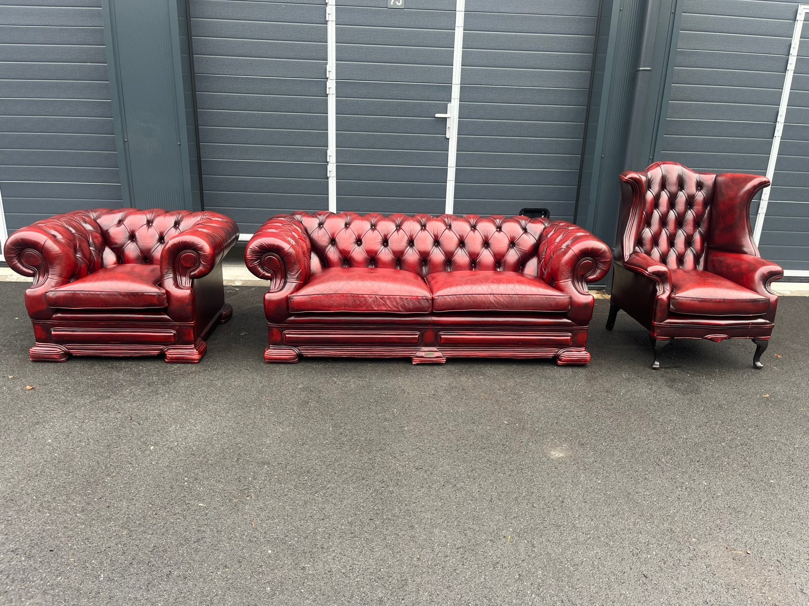 Chesterfield, Ophalen of Verzenden, Gebruikt, Hout