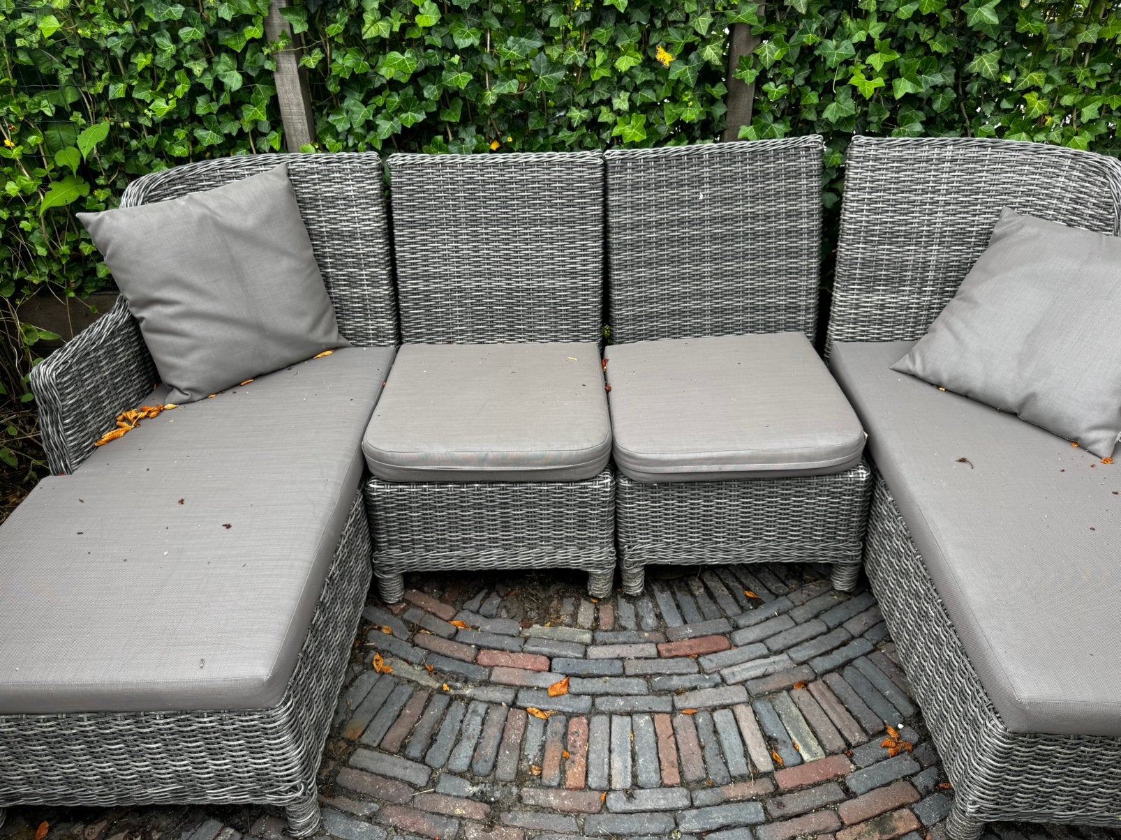 lounge set, Tuin en Terras, Tuinsets en Loungesets, Ophalen, Kunststof, Gebruikt, 6 zitplaatsen
