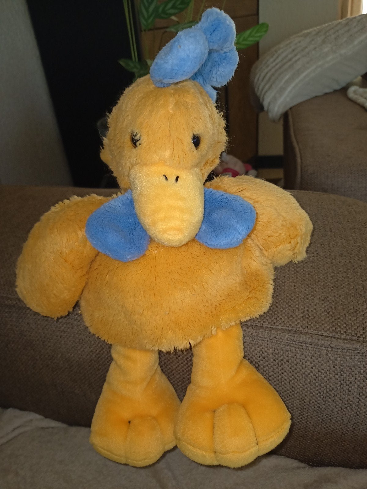 Vintage happy horse geel blauwe kip / haan., Gebruikt, Geel, Wasbaar, Ophalen of Verzenden