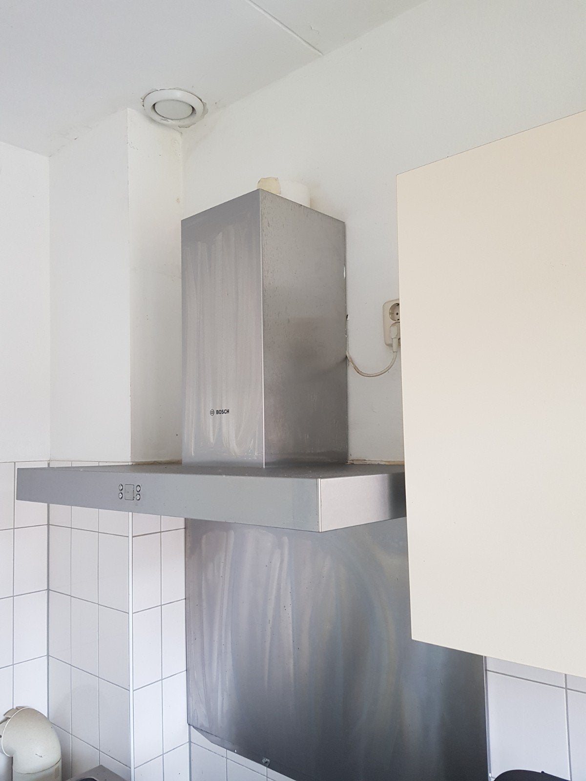 Bosch Afzuigkap - RVS Wandschouwkap, Ophalen, Gebruikt, Wandschouwkap, Vrijstaand