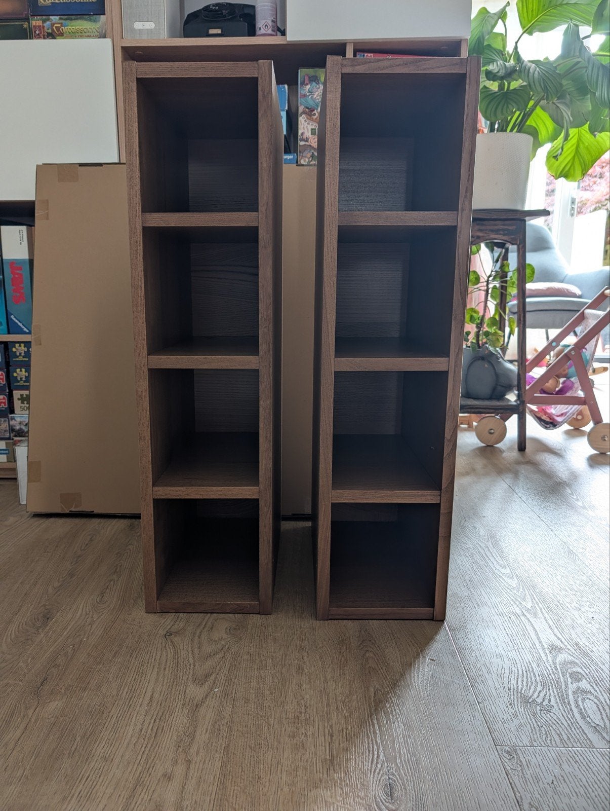 Open keukenkasten, walnoot, Ophalen, Gebruikt, Bruin, 50 tot 100 cm
