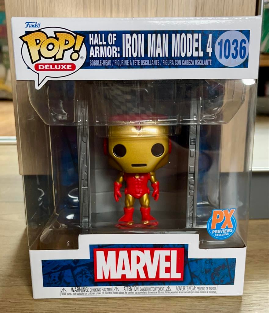 Funko Pop! Deluxe Marvel Iron Man Model 4 (1036), Ophalen of Verzenden, Zo goed als nieuw