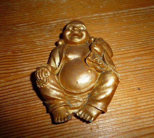 Platte dikbuik Boeddha, Ophalen of Verzenden, Gebruikt