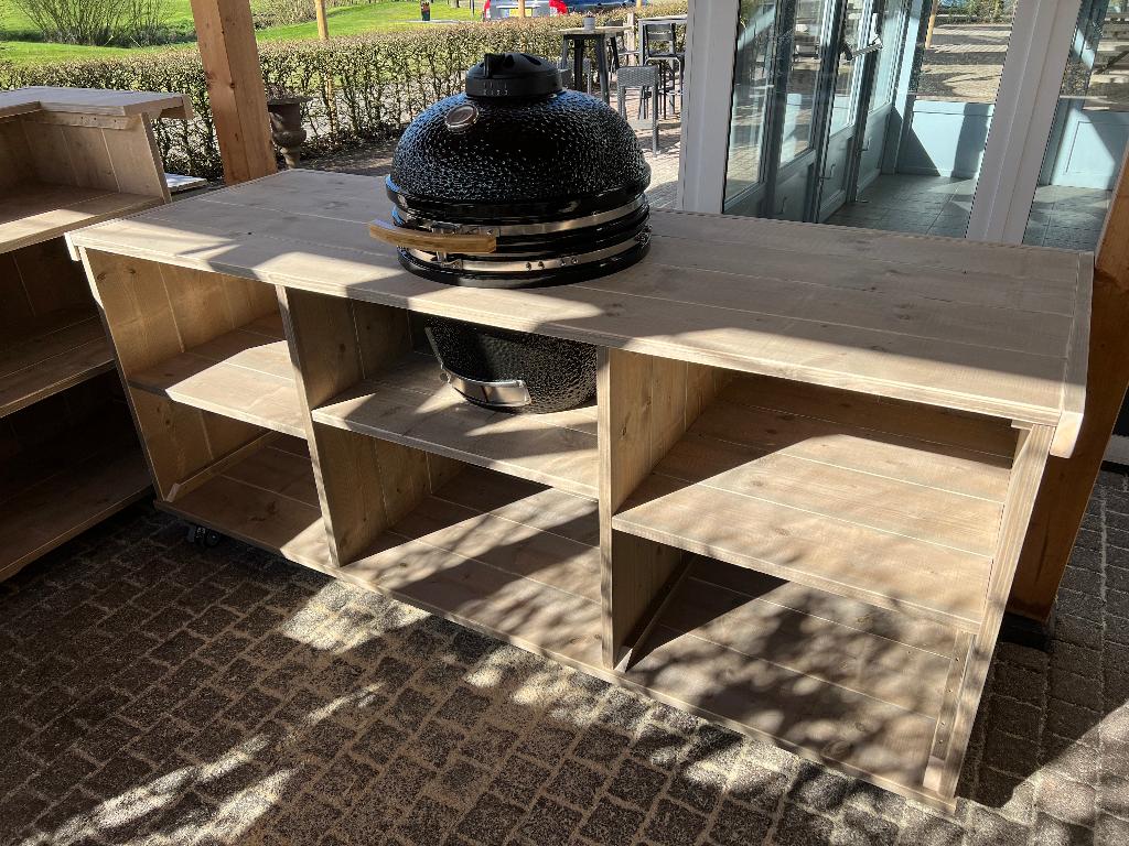Unieke buitenkeuken van steigerhout of douglashout maatwerk, Ophalen, Nieuw, Houtskool