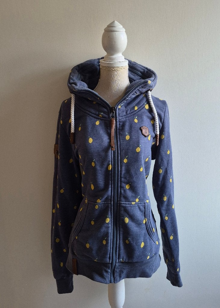 Naketano vest blauw met citroentjes L, Kleding | Dames, Ophalen of Verzenden, Zo goed als nieuw, Blauw