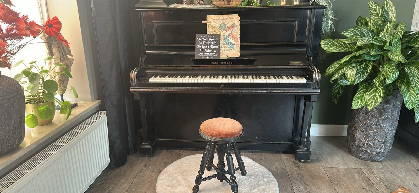 Antieke Max Rombach Piano - Zwart, Gebruikt, Ophalen, Gebruikt, Zwart, Piano