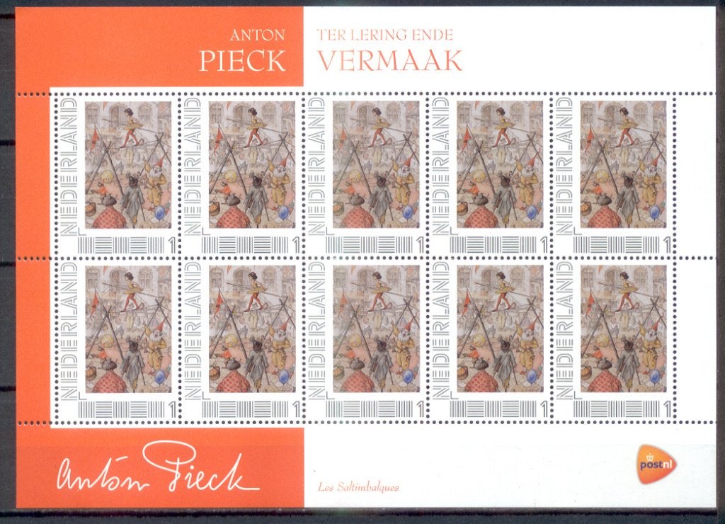 vel persoonlijke zegels anton pieck -ter lering ende vermaak, Ophalen of Verzenden, Na 1940, Postfris