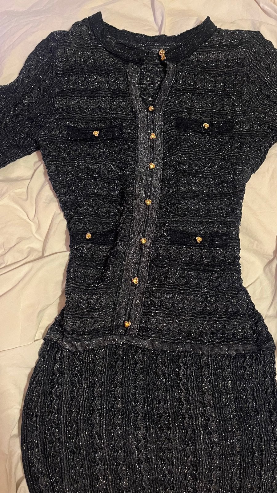 Sandro-stijl glitter jurk, Kleding | Dames, Jurken, Zwart, Ophalen of Verzenden, Zo goed als nieuw, Maat 36 (S)