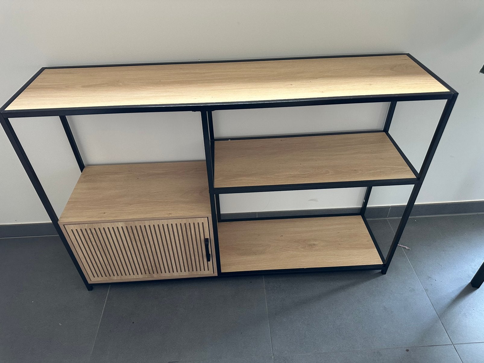 Moderne industriële wandkast / opbergkast, Huis en Inrichting, Kasten | Wandmeubels, Ophalen, Zo goed als nieuw, Minder dan 150 cm