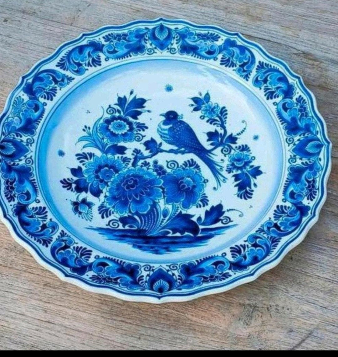 Vintage Delfts Blauw Wandbord - Zenith Gouda 1837, Ophalen of Verzenden