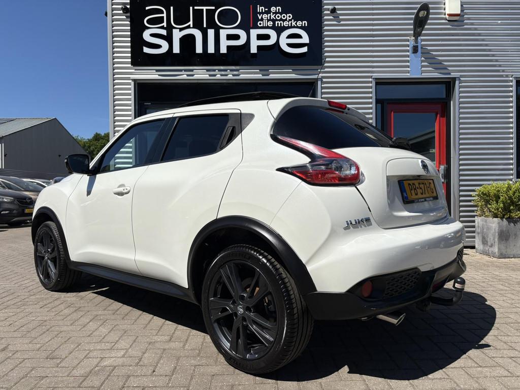 Nissan Juke 1.6 DIG-T Tekna -190 PK-VOLLEDER-OPEN DAK-360 CA, Voorwielaandrijving, 1618 cc, Gebruikt, Wit