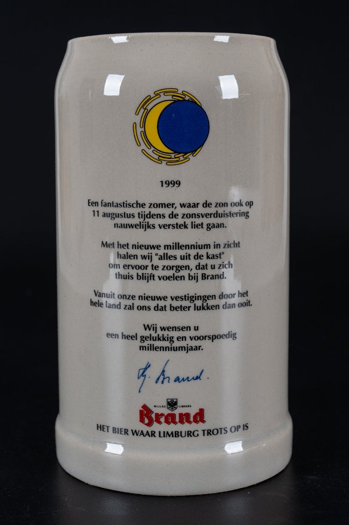 Brand bier jaar pul voorspoedig 2000, Verzamelen, Ophalen of Verzenden, Zo goed als nieuw, Pul(len), Brand