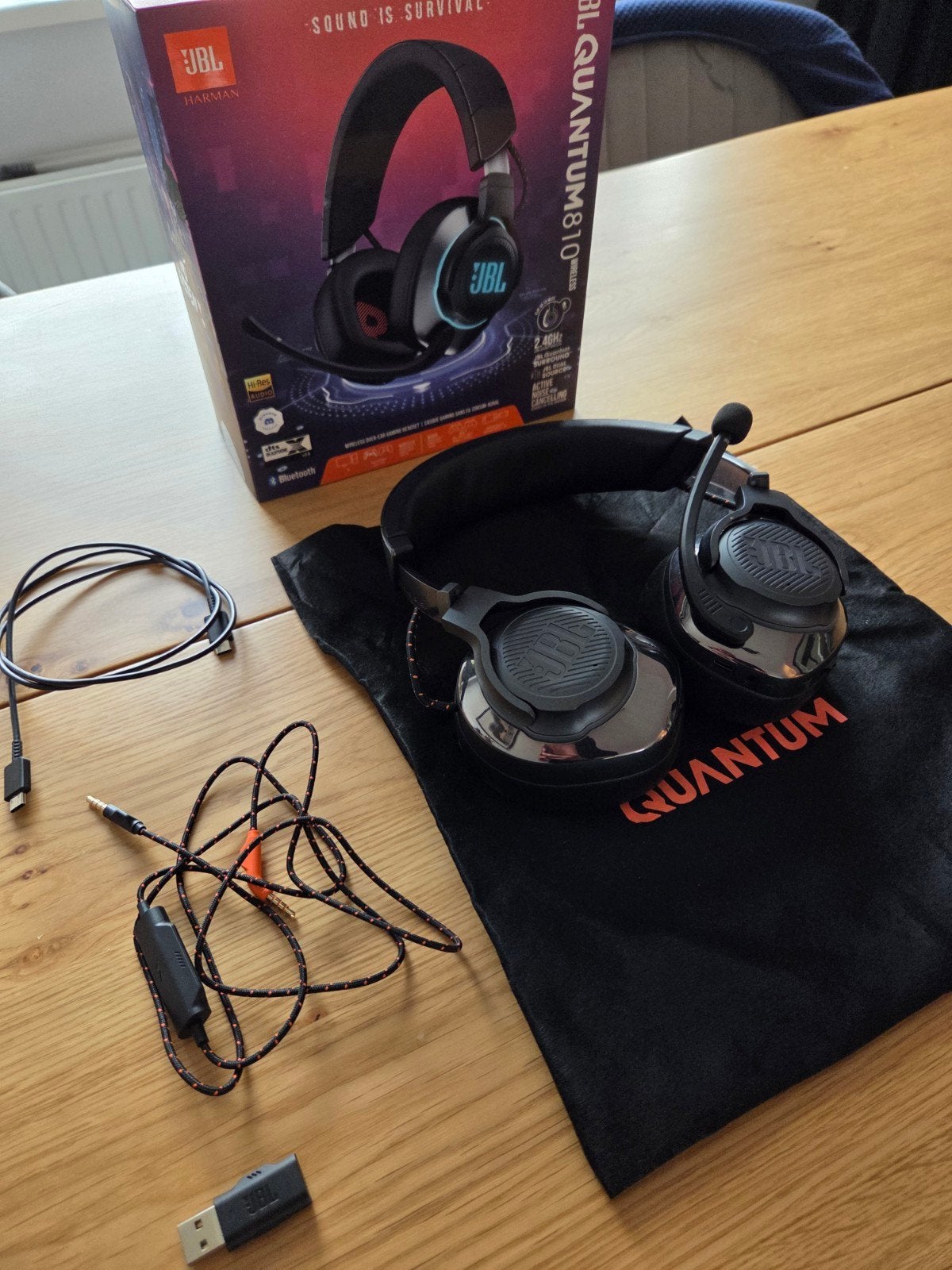 JBL Quantum 810 Gaming Headset met ANC - Zo goed als nieuw, Computers en Software, Headsets, Draadloos, Over-ear, Jbl quantum