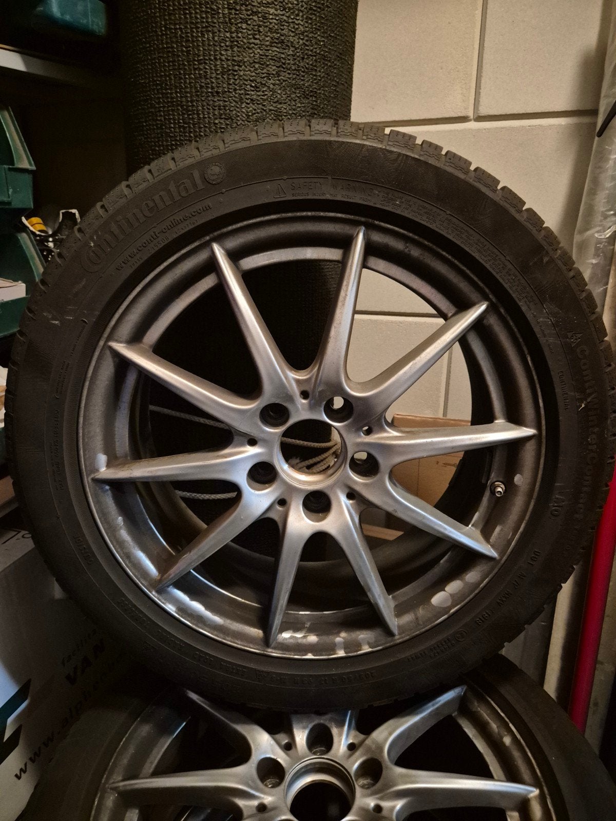 Winterbanden met velgen voor Mercedes B Klasse, Gebruikt, Banden en Velgen, 17 inch, Personenwagen