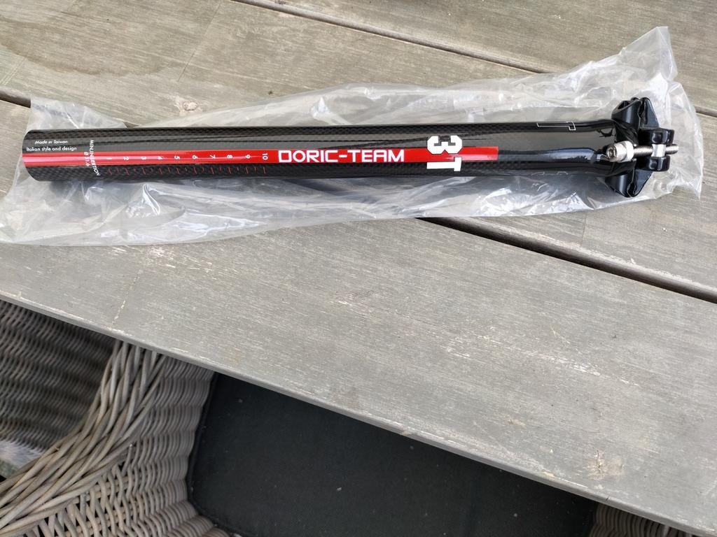 3T Doric-Team Carbon Zadelpen 31.6 mm, Fietsen en Brommers, Fietsonderdelen, Nieuw, Overige typen, Carbon, Mountainbike, Racefiets