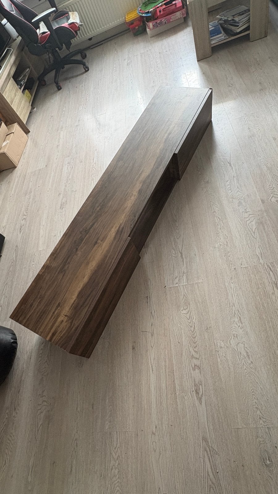 TV meubel met opbergruimte - Schroeven moeten vastgezet, Ophalen, Gebruikt, 150 tot 200 cm, Minder dan 100 cm