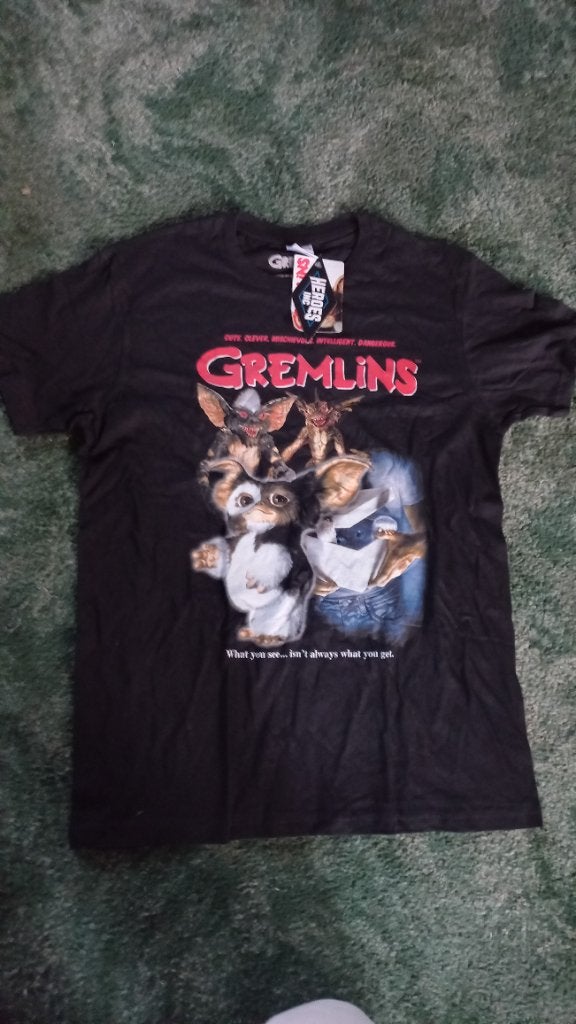 Nieuw Gremlins T-shirt - Zwart - Maat M, Maat 48/50 (M), Zwart, B&C Collection, Nieuw