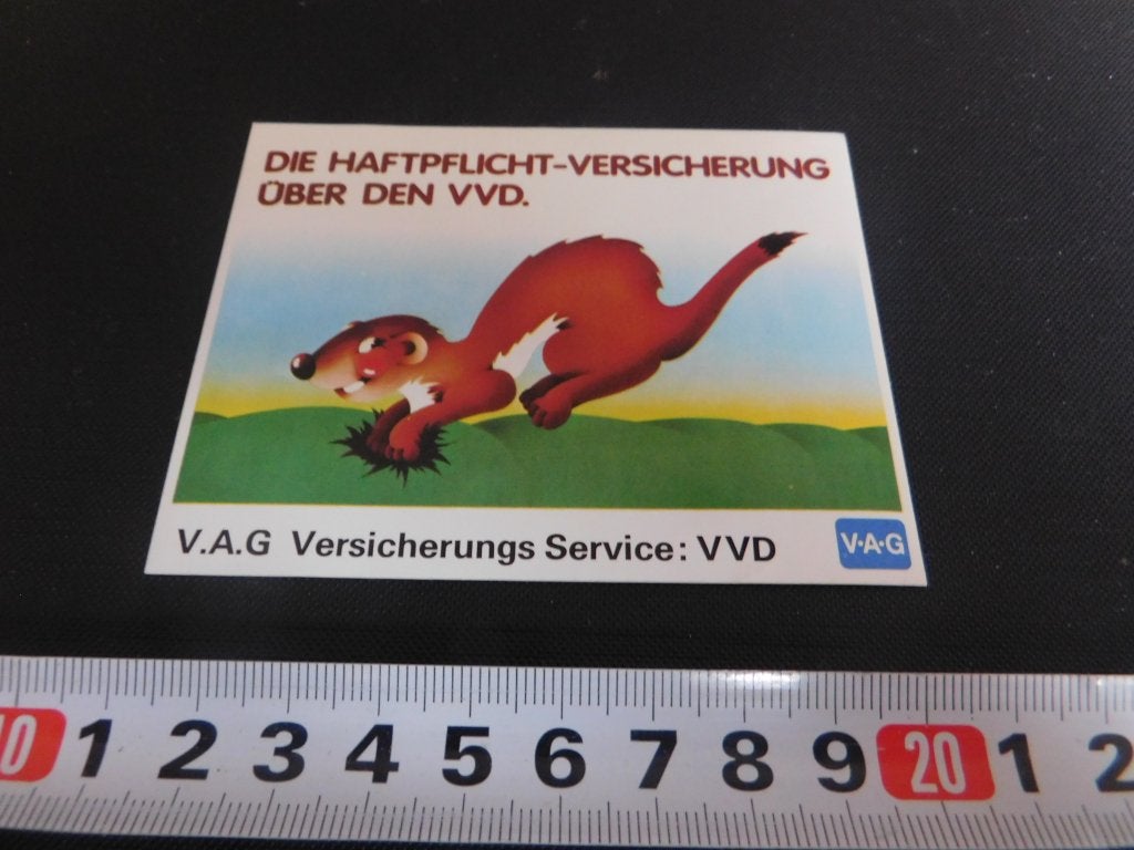 sticker vw audi vag strip wezel haftpflicht-versicherung vvd, Verzamelen, Stickers, Ophalen of Verzenden, Zo goed als nieuw