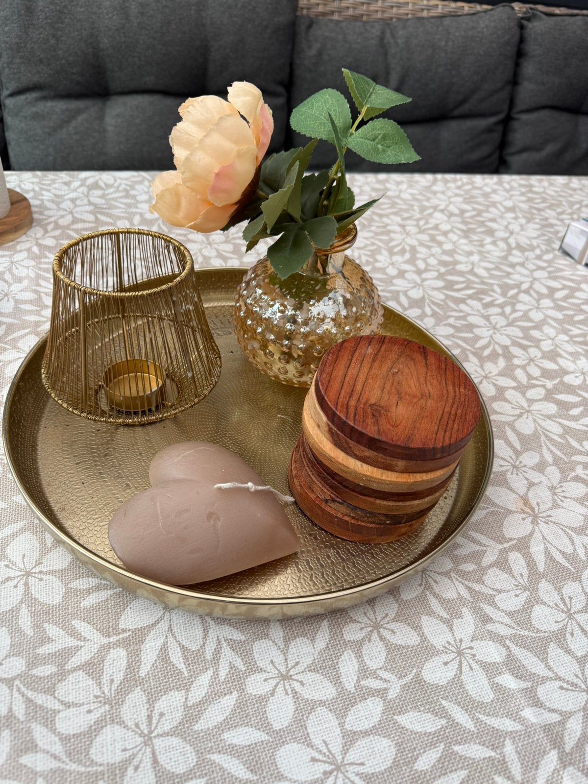 Decoratie, Huis en Inrichting, Ophalen of Verzenden, Zo goed als nieuw, Rond, Hout