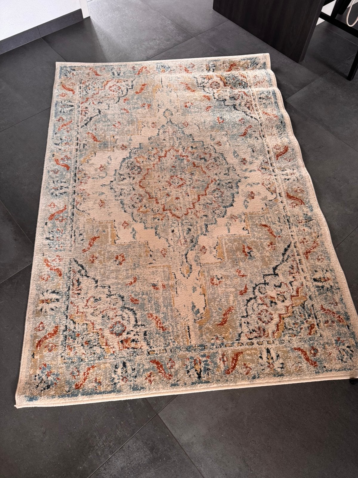 IKEA ONSEVIG Vloerkleed - 133x195 cm, Ophalen, Gebruikt, 100 tot 150 cm, Beige