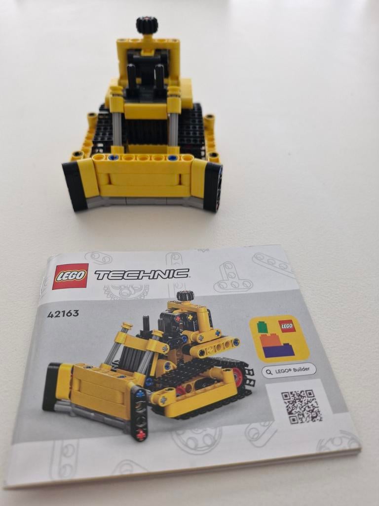 Lego Technic Bulldozer 42163 met instructies, Lego, Compleet, Ophalen of Verzenden, Zo goed als nieuw