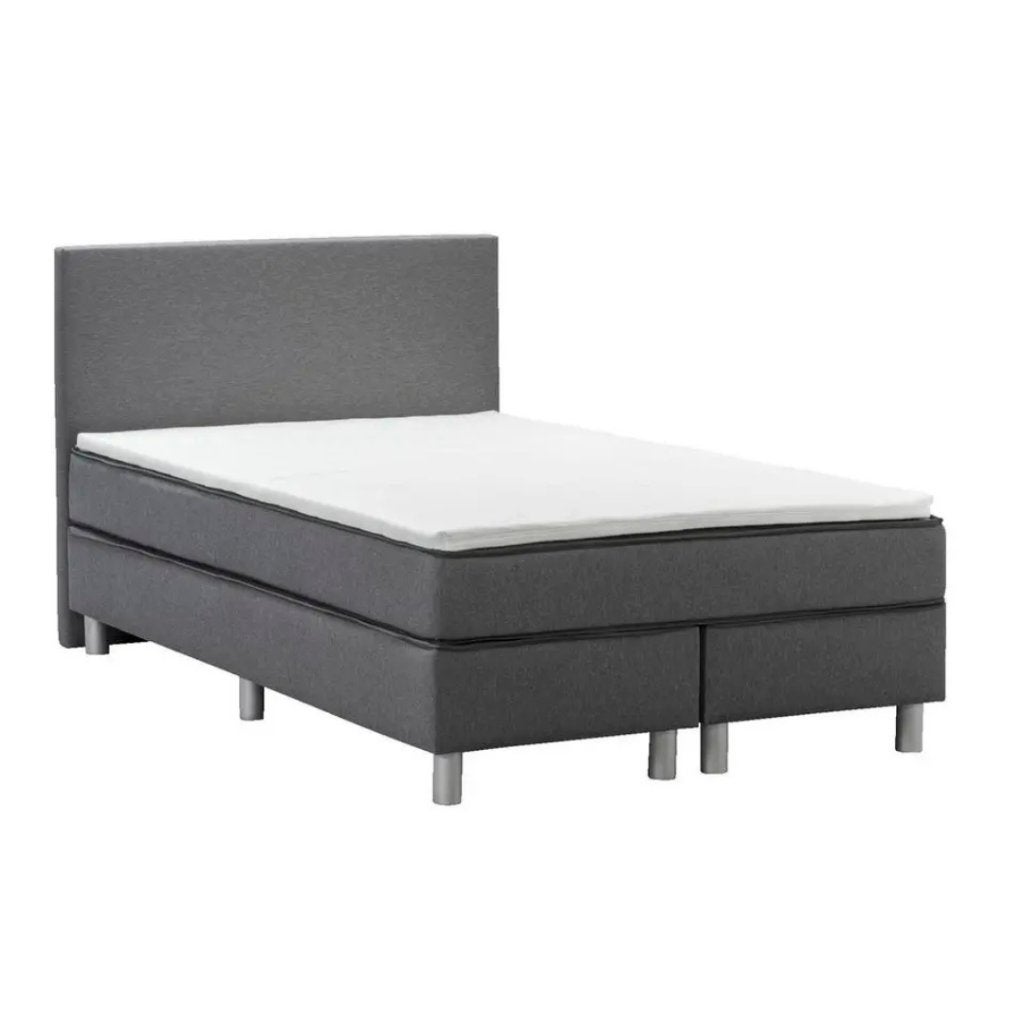 Boxspring 120 x 200 | Twijfelaar antraciet, Huis en Inrichting, Slaapkamer | Boxsprings, Gebruikt, 120 cm, 200 cm, Twijfelaar