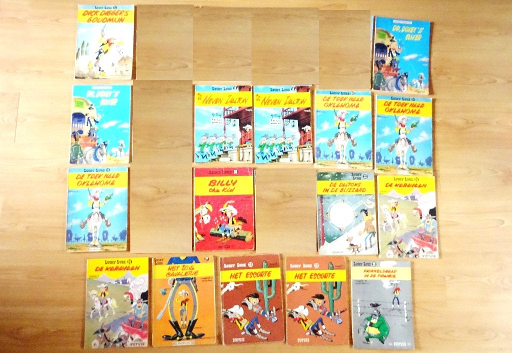Lucky Luke stripboeken, mag ook per stuk, Meerdere stripboeken, Ophalen of Verzenden, Gelezen