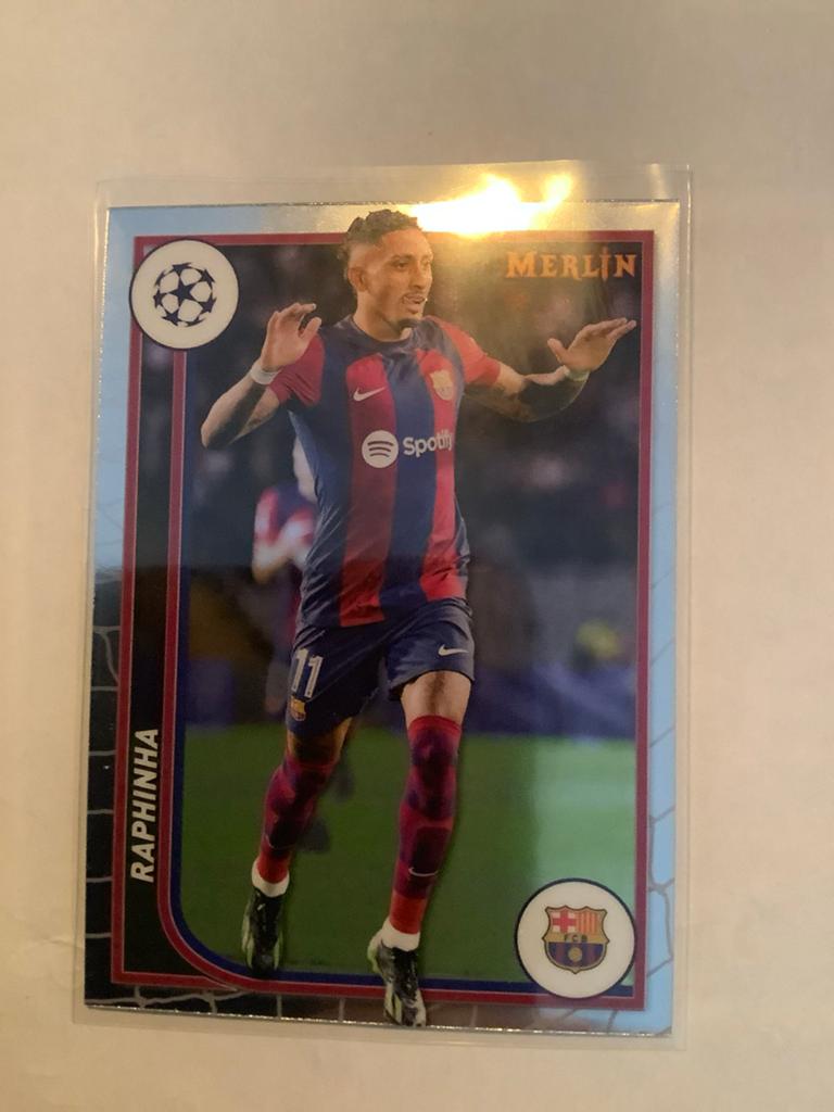 Raphinha Topps Merlin FC Barcelona #35, Ophalen of Verzenden, Zo goed als nieuw, Plaatje