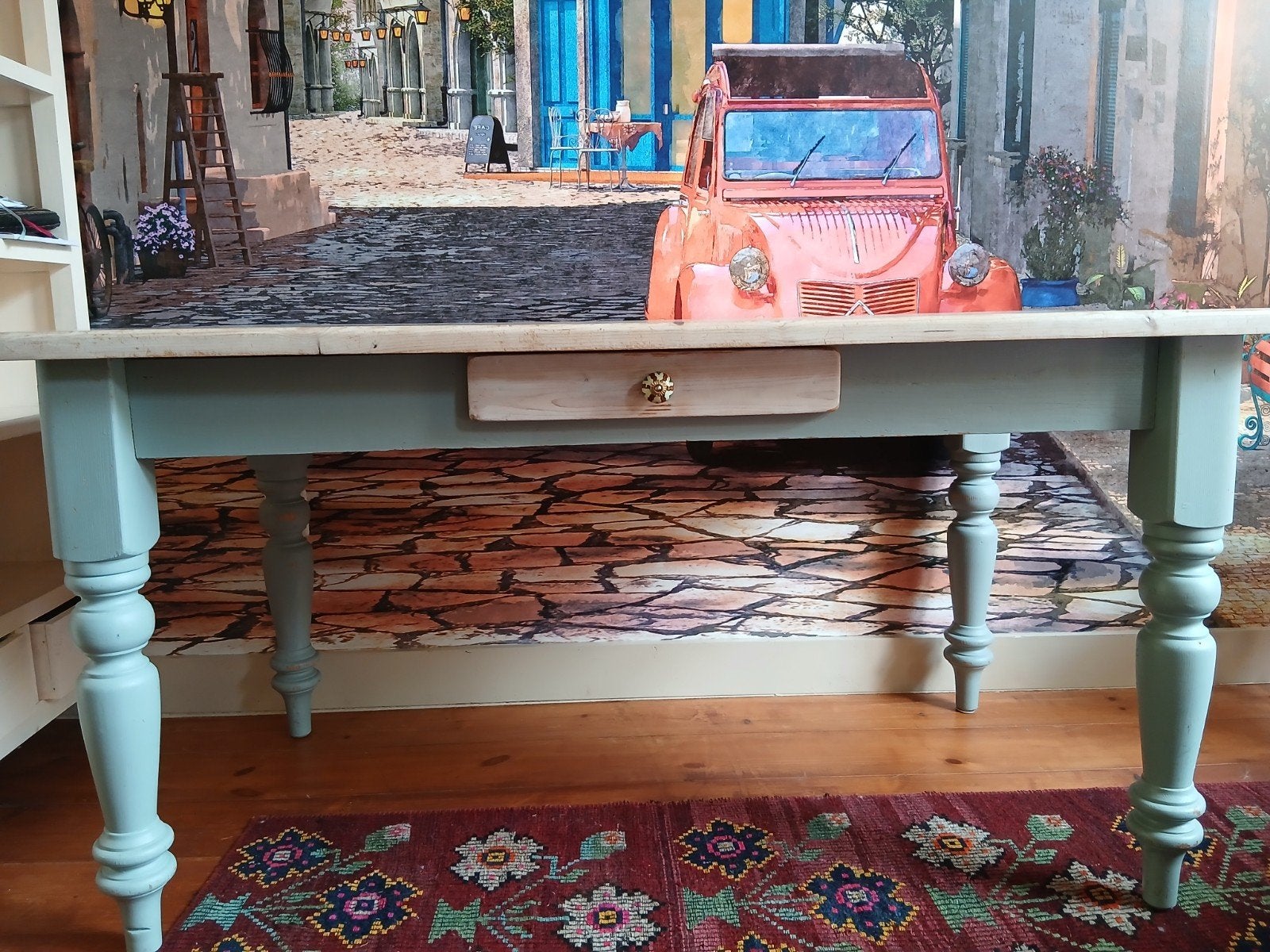 Vintage Tafel 150x90 cm met Lade - Gebruikte Staat, Ophalen of Verzenden