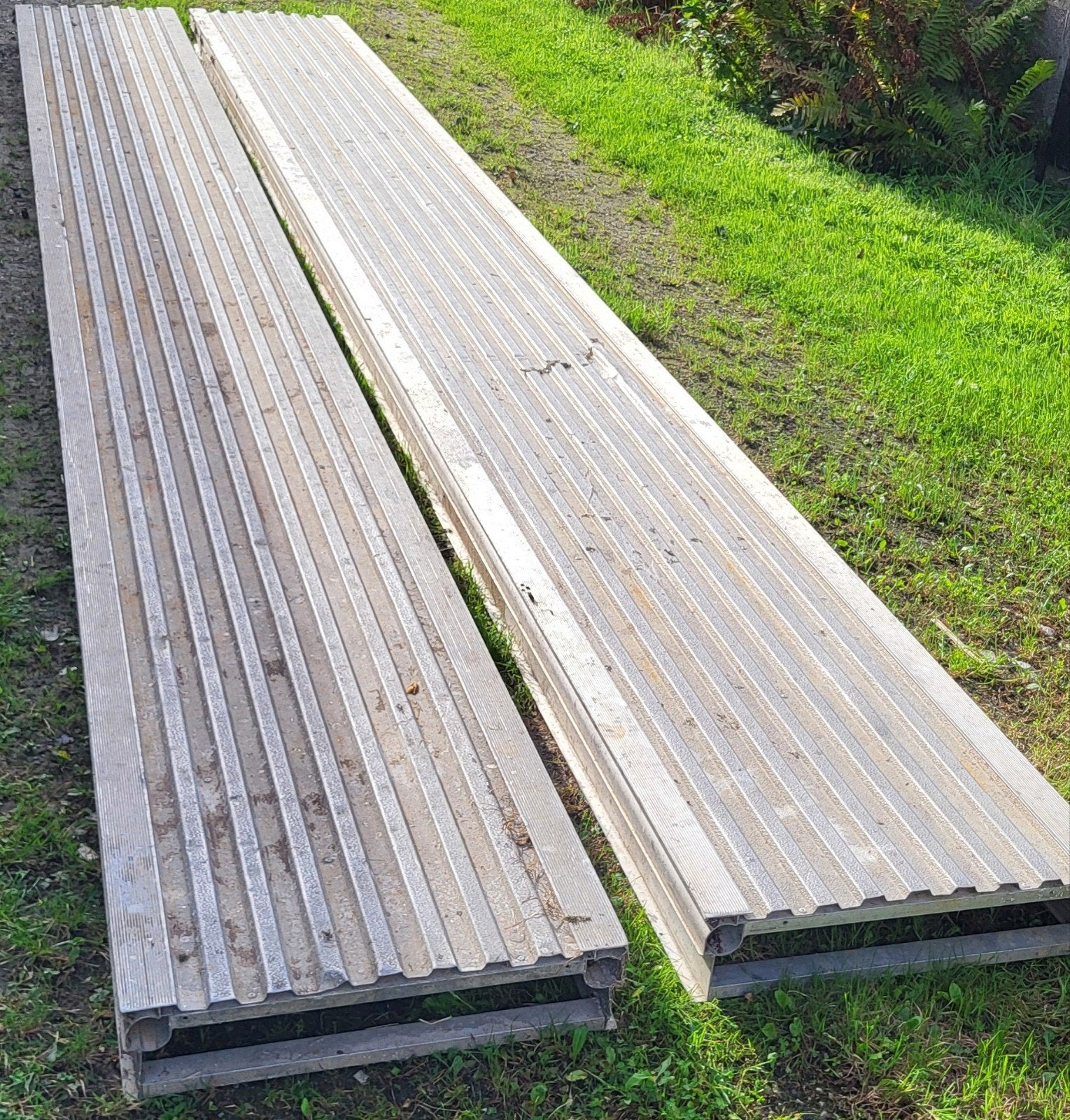 2x aluminium steigerplank / loopplank 6 meter x 60 cm, Ophalen of Verzenden, Gebruikt