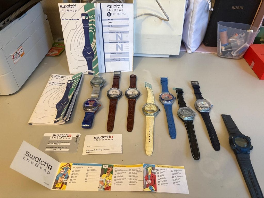 swatch the beep horloges, vintage, Kunststof, Polshorloge, Swatch, Kunststof