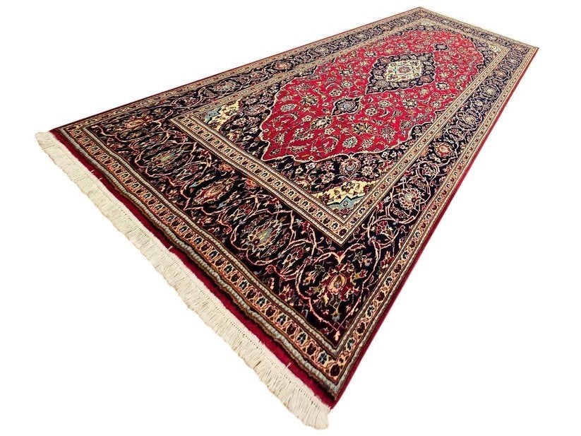 Prachtig Ardekan Kashan Tapijt uit Iran - 319x204 cm, Ophalen, Blauw, Perzisch, Ardekan Kashan, 200 cm of meer