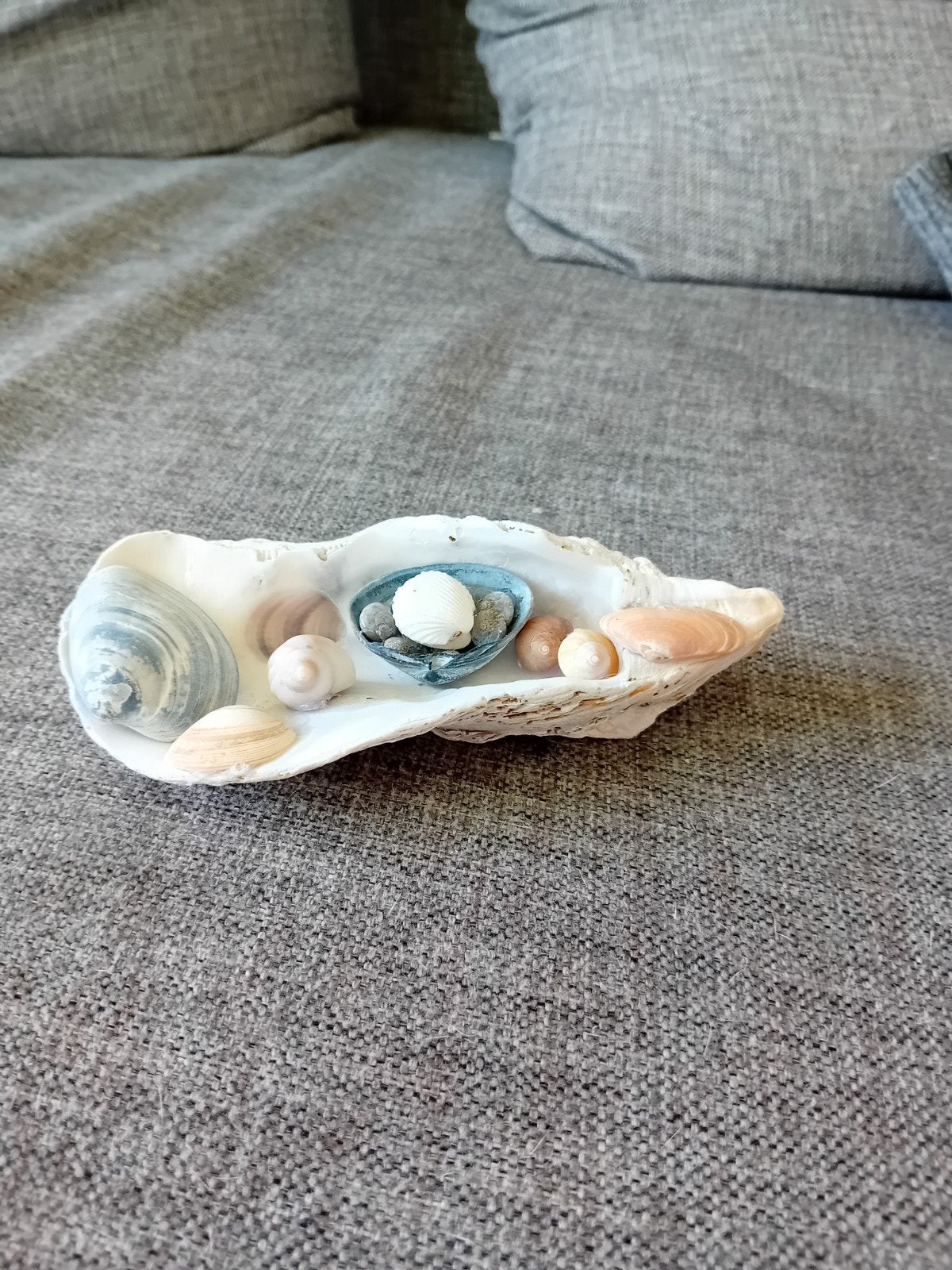 Decoratieve Kandelaar van Schelpen en Zee-elementen, Ophalen of Verzenden
