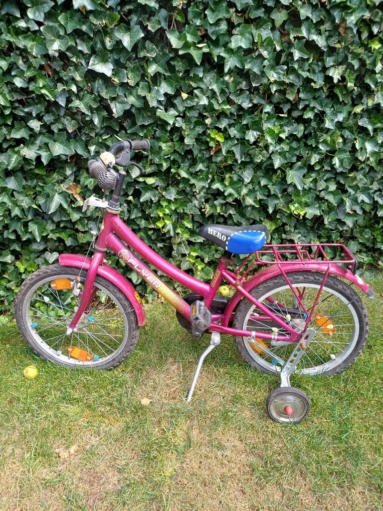 Kinderfiets, Ophalen, Terugtraprem, Zijwieltjes, Gebruikt