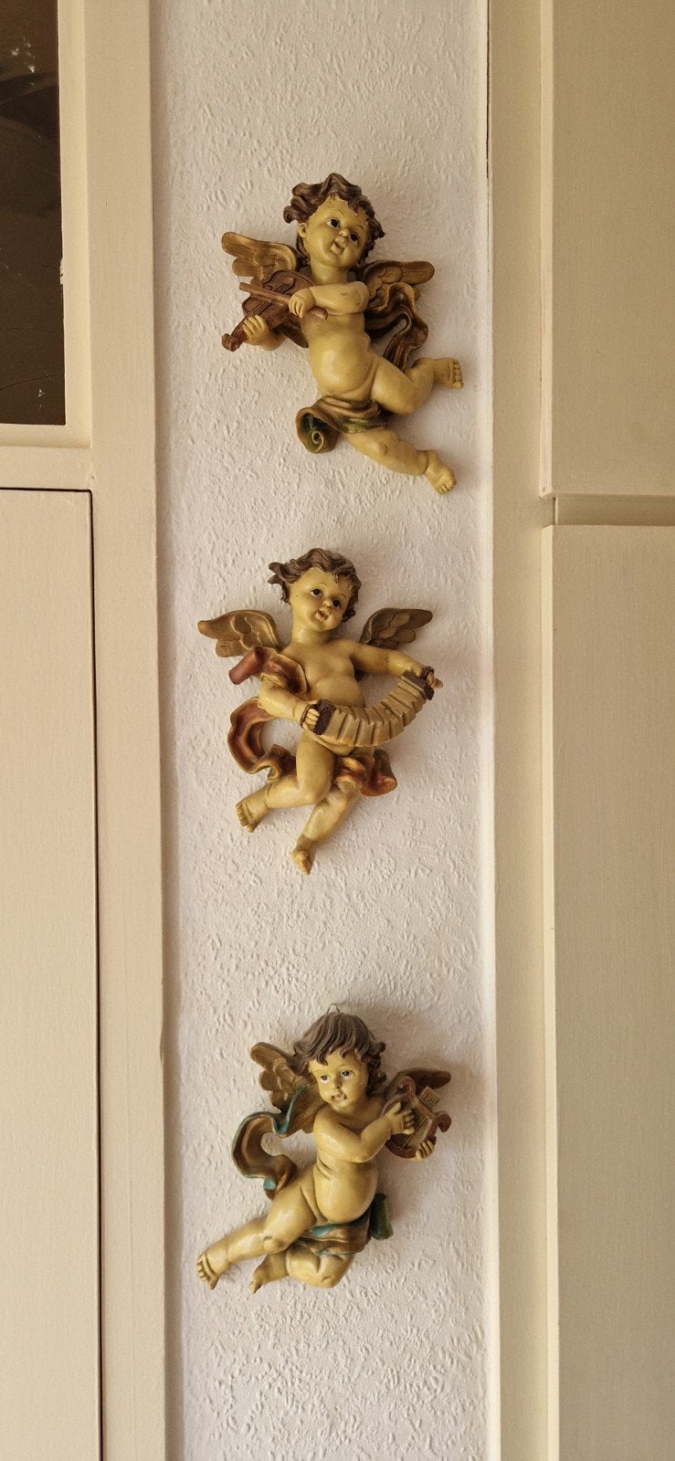 Set van 3 Vintage Engelen Wanddecoratie, Antiek en Kunst, Ophalen of Verzenden
