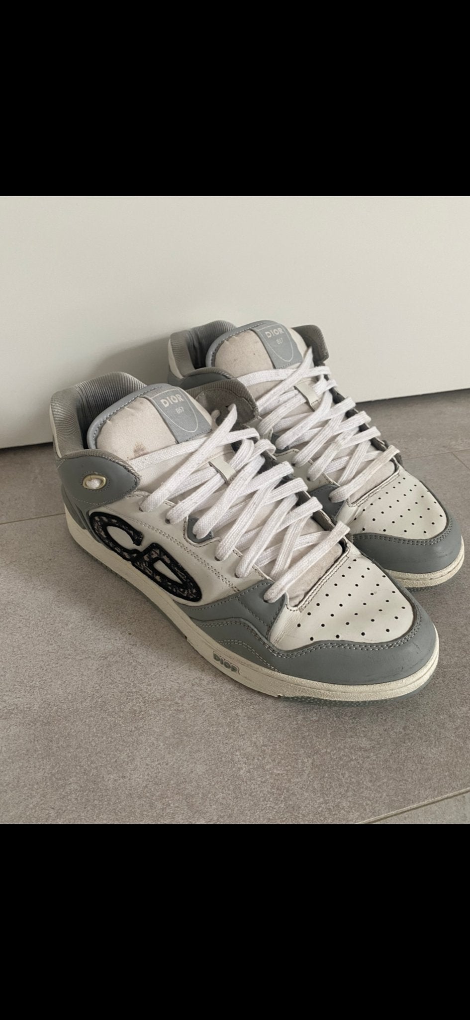 christian dior B27 Sneakers Grijs/Wit Maat 44, Ophalen of Verzenden, Gedragen, Overige kleuren, Sneakers of Gympen