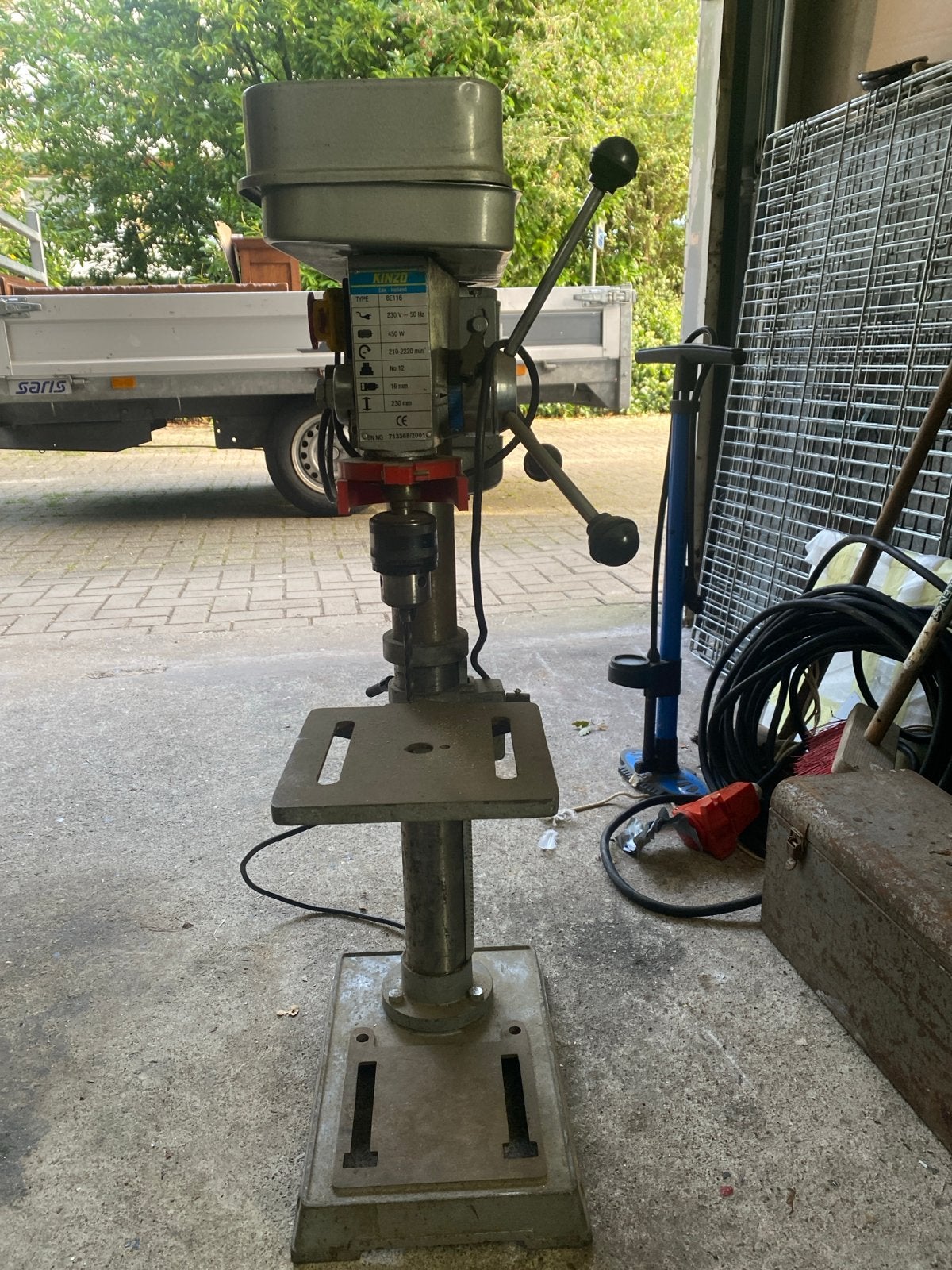 Kinzo Kolomboormachine 450W - Type 8E116, Gebruikt, Variabele snelheid, Ophalen of Verzenden, Kolomboormachine