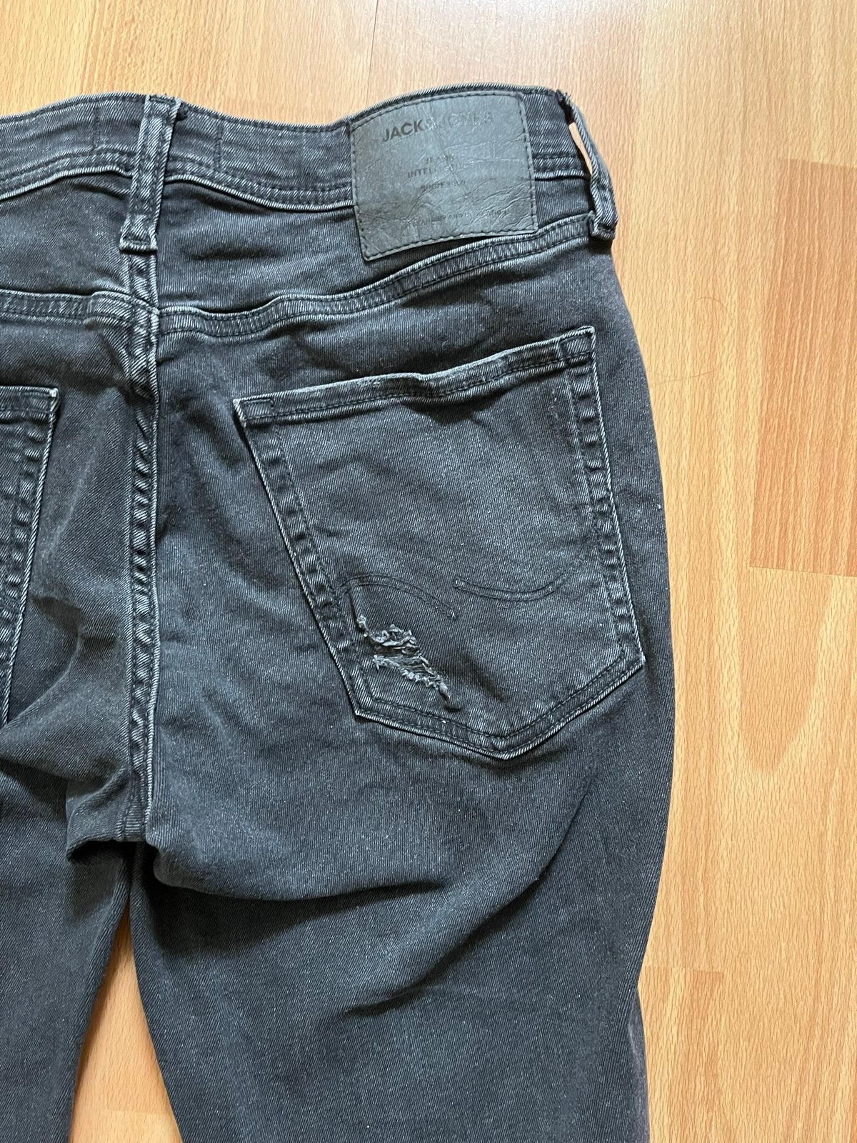 Jack & Jones Skinny Liam Jeans - Zwart met gaten, Ophalen of Verzenden, Gedragen, Zwart, W32 (confectie 46) of kleiner