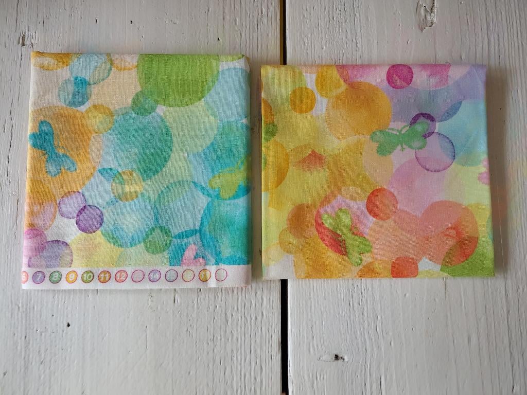 Lieve quiltstof/patchworkstof - ballon, vlinder, Overige kleuren, Nieuw, Ophalen of Verzenden, 30 tot 120 cm