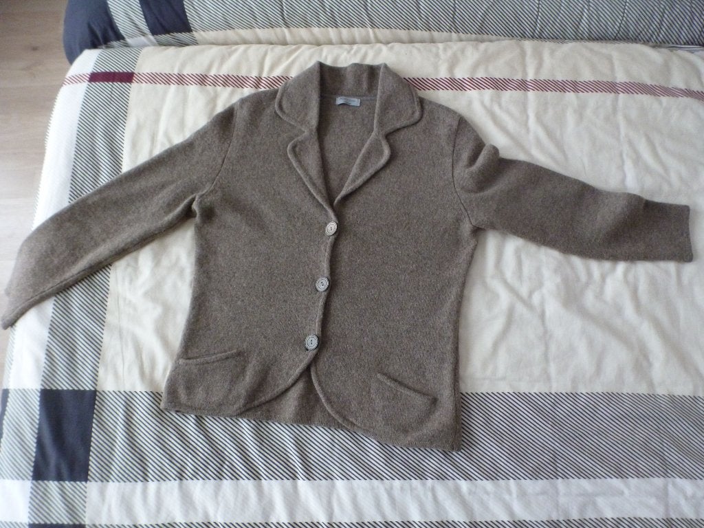 lamswol MORRISON vest jasje =taupe M -GRATIS zend, Verzenden, Nieuw, Maat 38/40 (M), Bruin