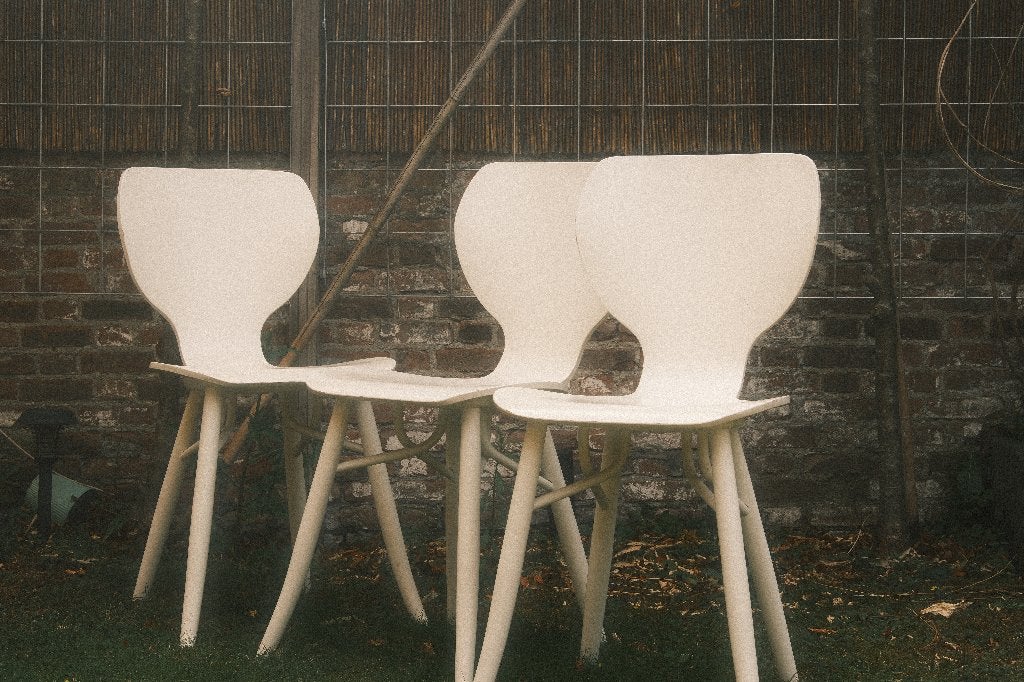 Linteloo Tulipani stoelen wit (set van 3), Ophalen, Gebruikt, Drie, Wit