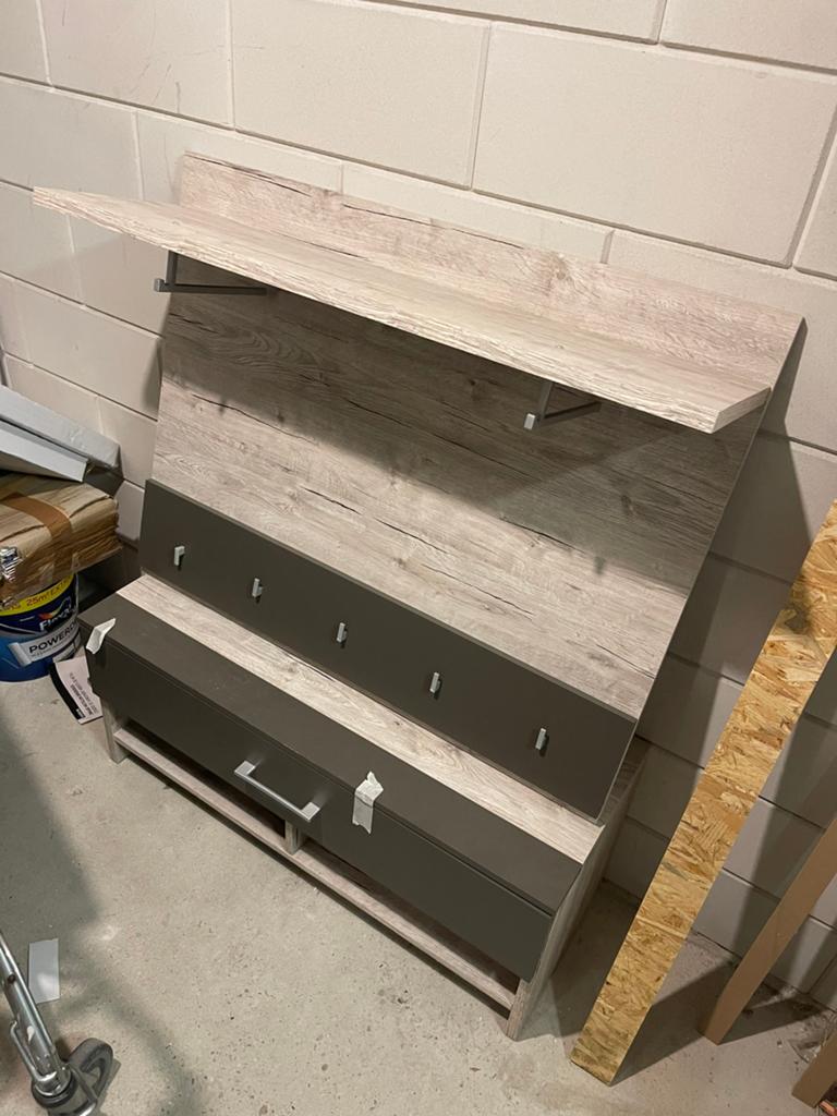 Schoenenkast + kapstok, Ophalen of Verzenden, Hout, Wandkapstok, Minder dan 100 cm