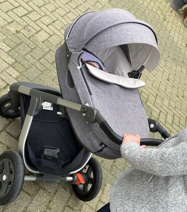 Stokke wandelwagen met babywieg en zitje, Ophalen, Gebruikt, Overige merken, Luchtbanden