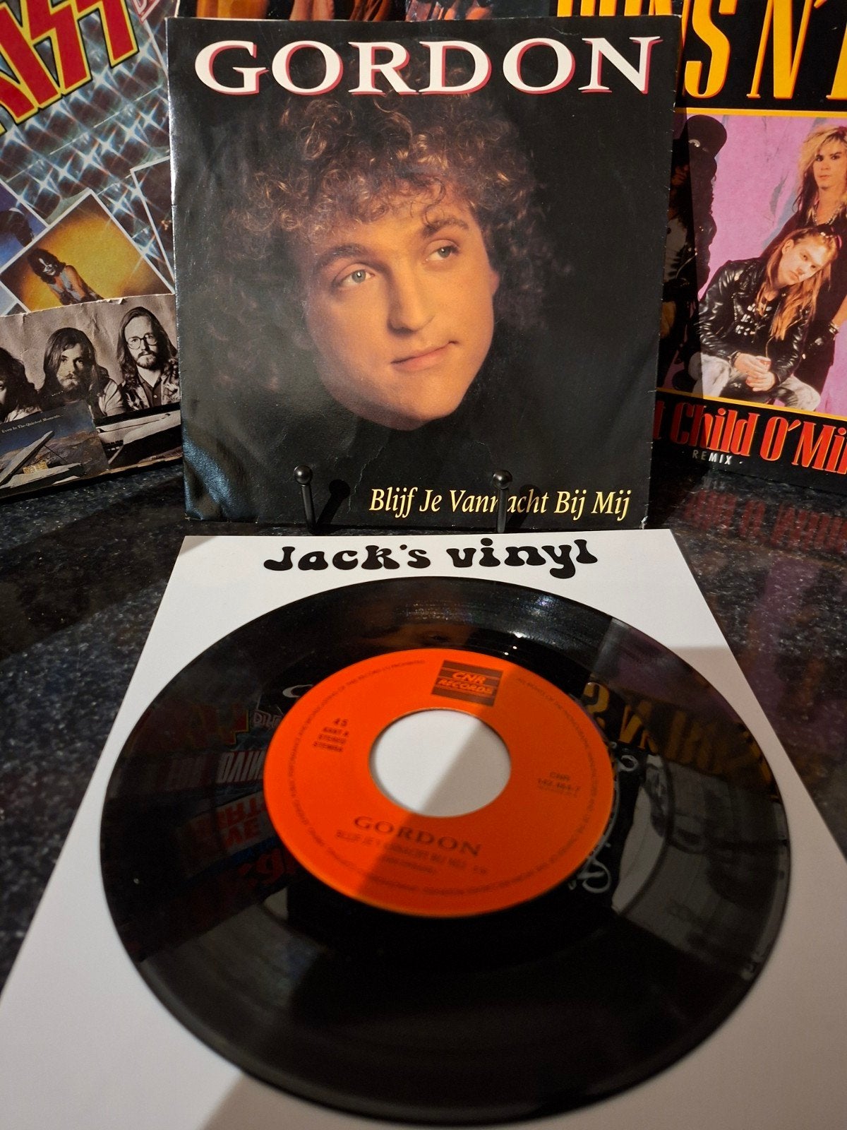 Gordon - Blijf Je Vannacht Bij Mij 7 inch single  1992, Cd's en Dvd's, Originele persing, 7 inch, Ophalen of Verzenden, Zo goed als nieuw