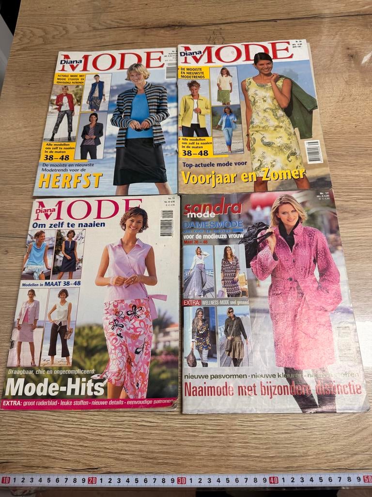 4x Diana Mode en Sandra Mode naaipatronen tijdschriften, Hobby en Vrije tijd, Kledingpatronen, Overige merken, Vrouw, Ophalen of Verzenden