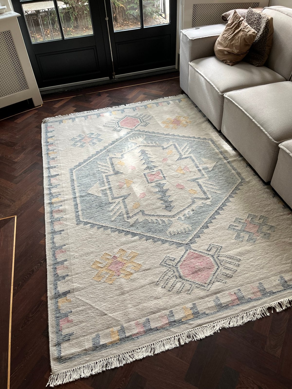 IKEA KNYLHAVRE Vloerkleed 170x240 cm, Ophalen, Beige, 150 tot 200 cm, 200 cm of meer