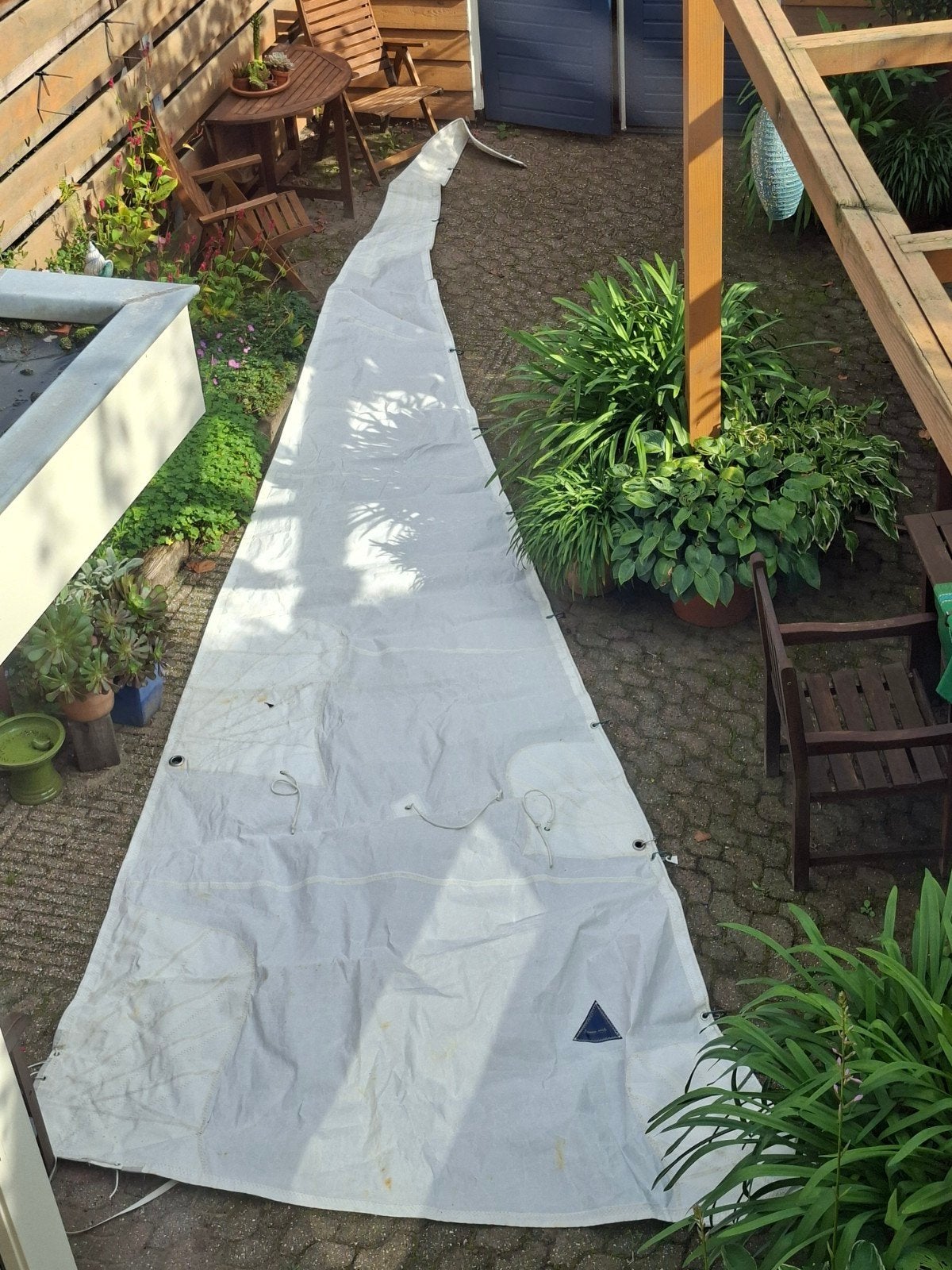 Gebruikt, kotterfok/stormfok- Goede Staat., 6 meter of meer, Gebruikt, Ophalen of Verzenden, Minder dan 15 m²