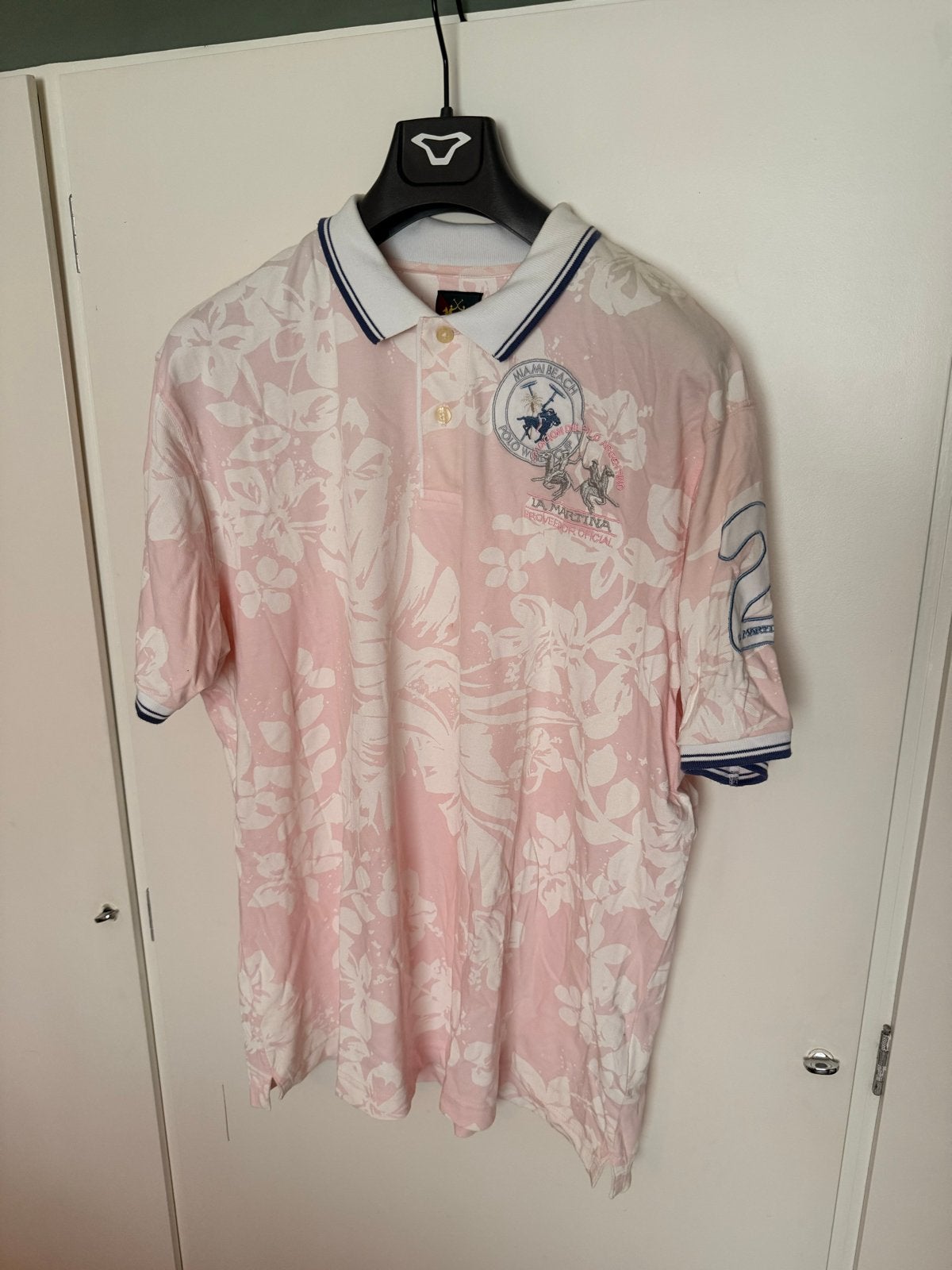La Martina Polo Shirt Roze Bloemenprint Maat 3XL, Ophalen of Verzenden, Gedragen