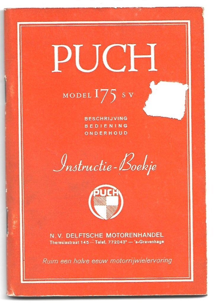 Puch 175 SV instructieboek handleiding (4287z), Verzenden, Overige merken